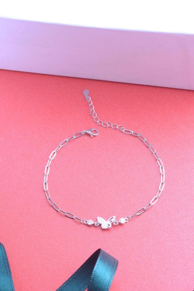 925 Ayar Gümüş Taşlı Kelebek Bileklik