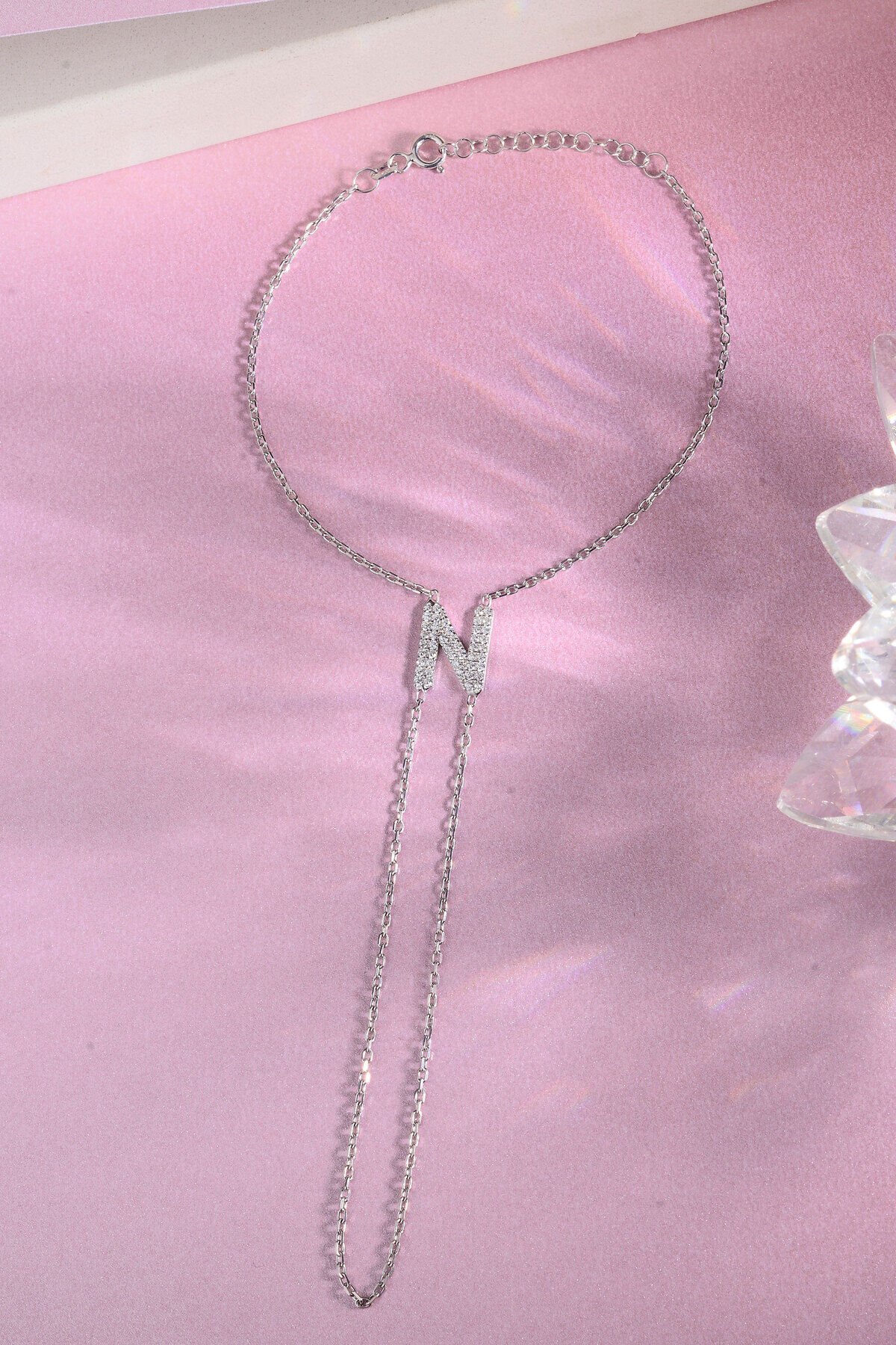 925 AYAR GÜMÜŞ ÜZERİ ALTIN KAPLAMA N HARFLİ ŞAHMERAN