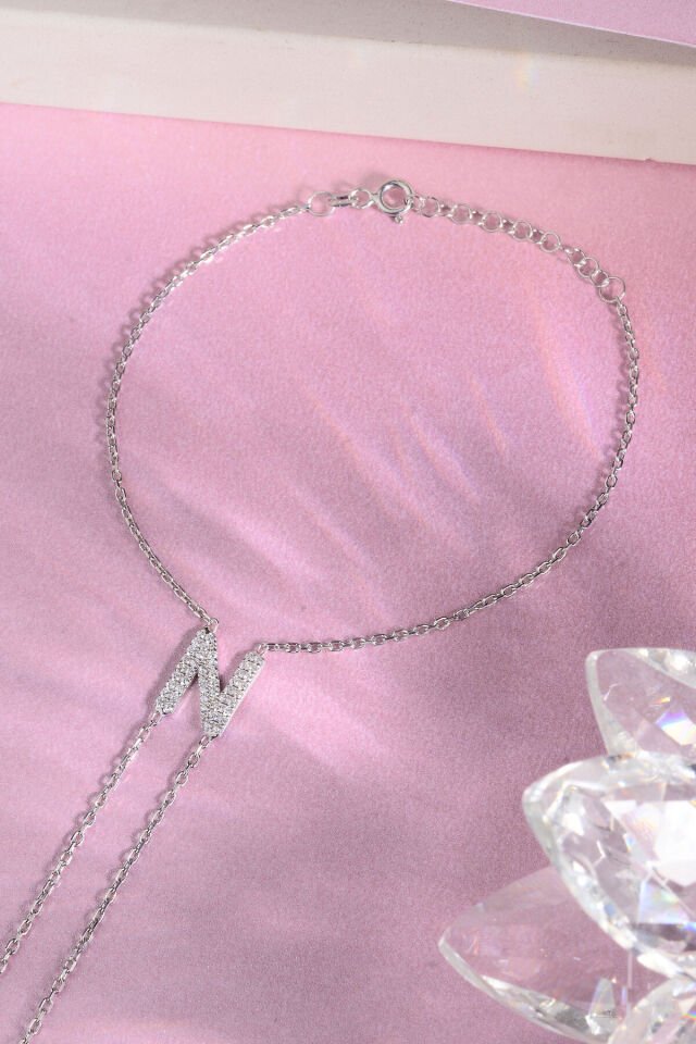 925 AYAR GÜMÜŞ ÜZERİ ALTIN KAPLAMA N HARFLİ ŞAHMERAN