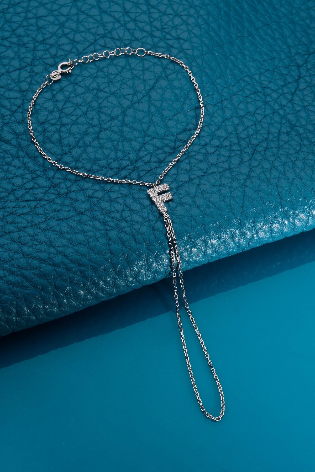 925 AYAR GÜMÜŞ ÜZERİ ALTIN KAPLAMA F HARFLİ ŞAHMERAN