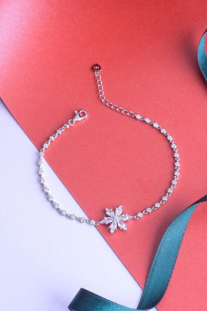 925 Ayar  Gümüş Lotus Çiçek Bileklik