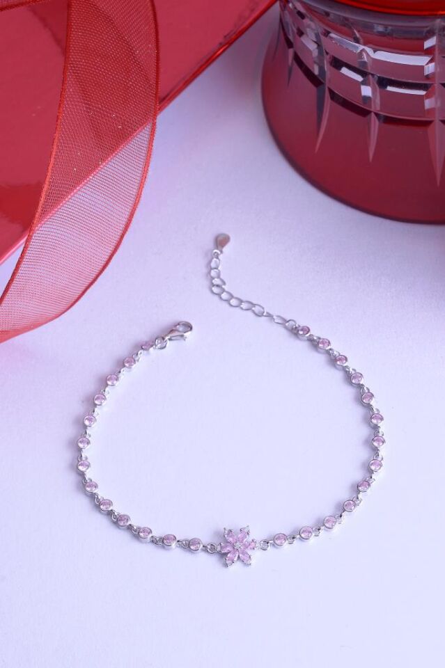 925 Ayar  Gümüş Lotus Çiçek Bileklik