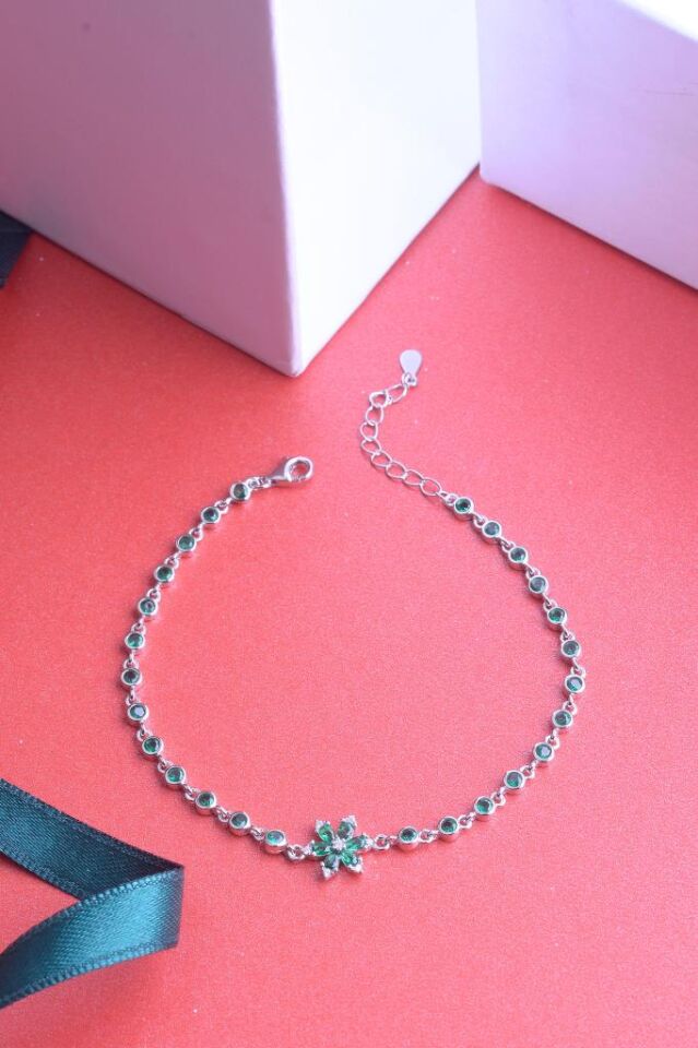 925 Ayar  Gümüş Lotus Çiçek Bileklik