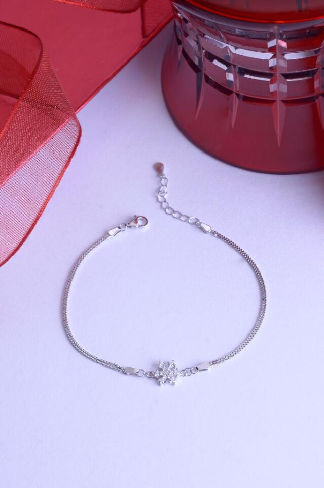 925 Ayar Gümüş Minik Kar Tanesi Bileklik
