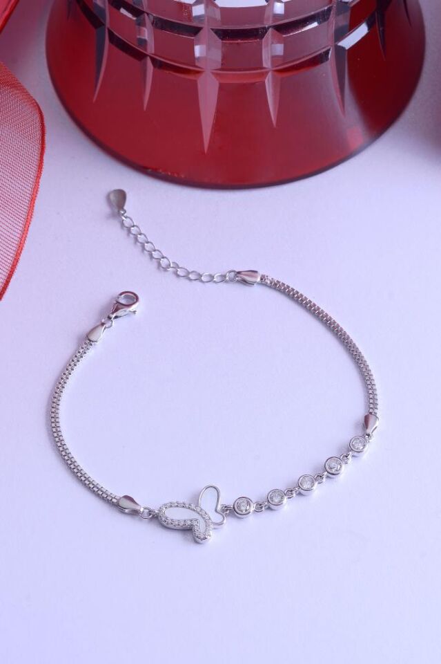 925 Ayar Gümüş Taşlı Kelebek Bileklik