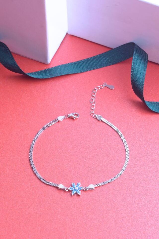 925 Ayar Gümüş Mini Lotus Bileklik