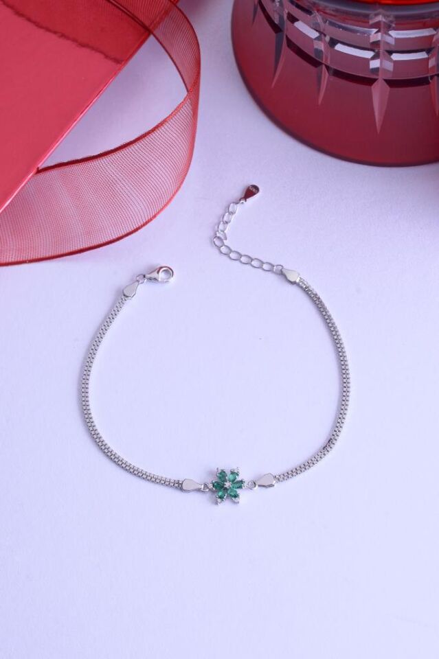 925 Ayar Gümüş Mini Lotus Bileklik