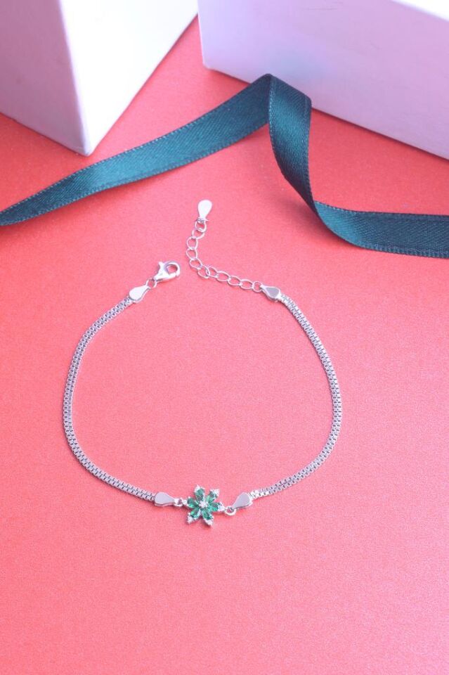 925 Ayar Gümüş Mini Lotus Bileklik