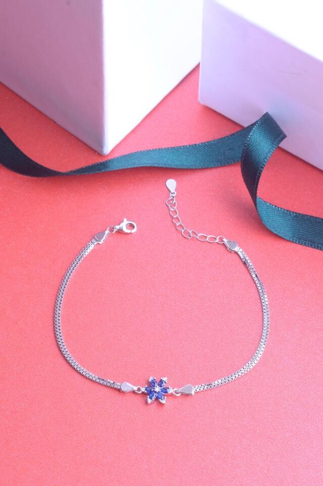 925 Ayar Gümüş Mini Lotus Bileklik