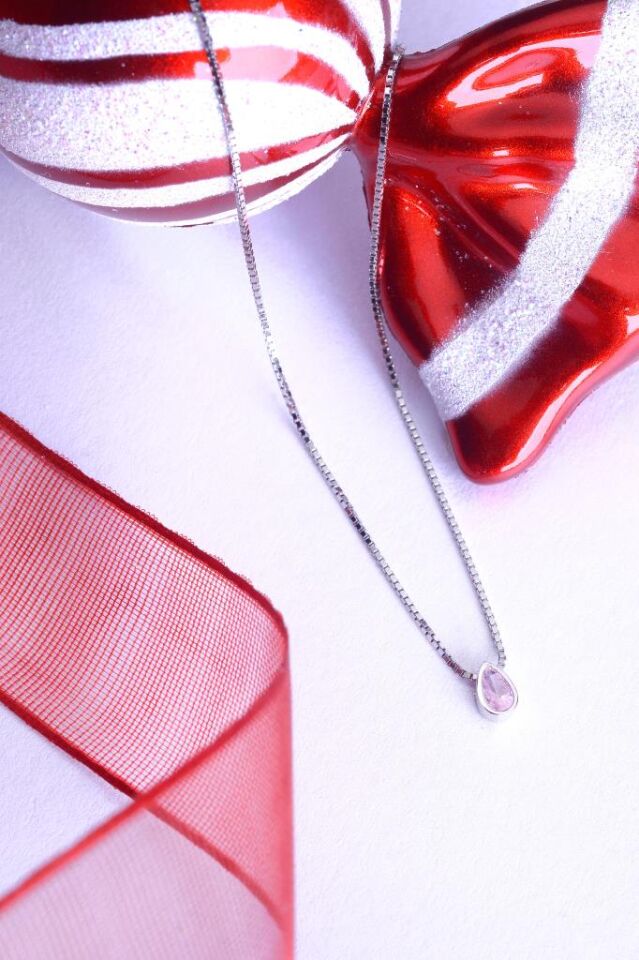 925 Ayar Gümüş Damla Kolye