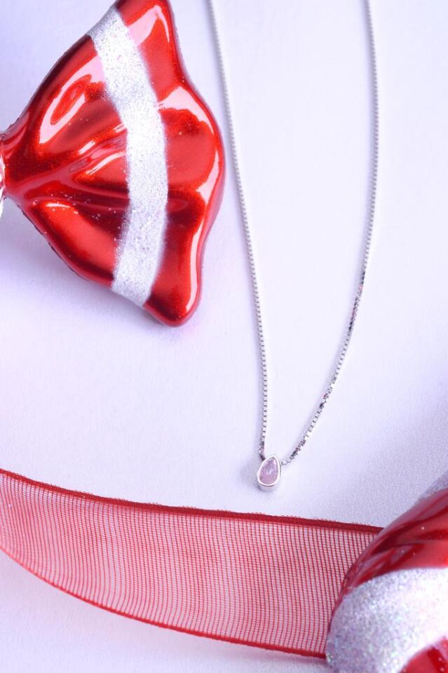 925 Ayar Gümüş Damla Kolye