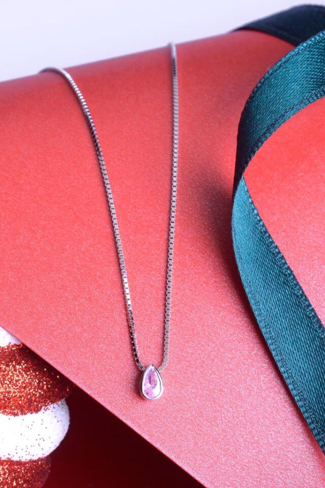 925 Ayar Gümüş Damla Kolye