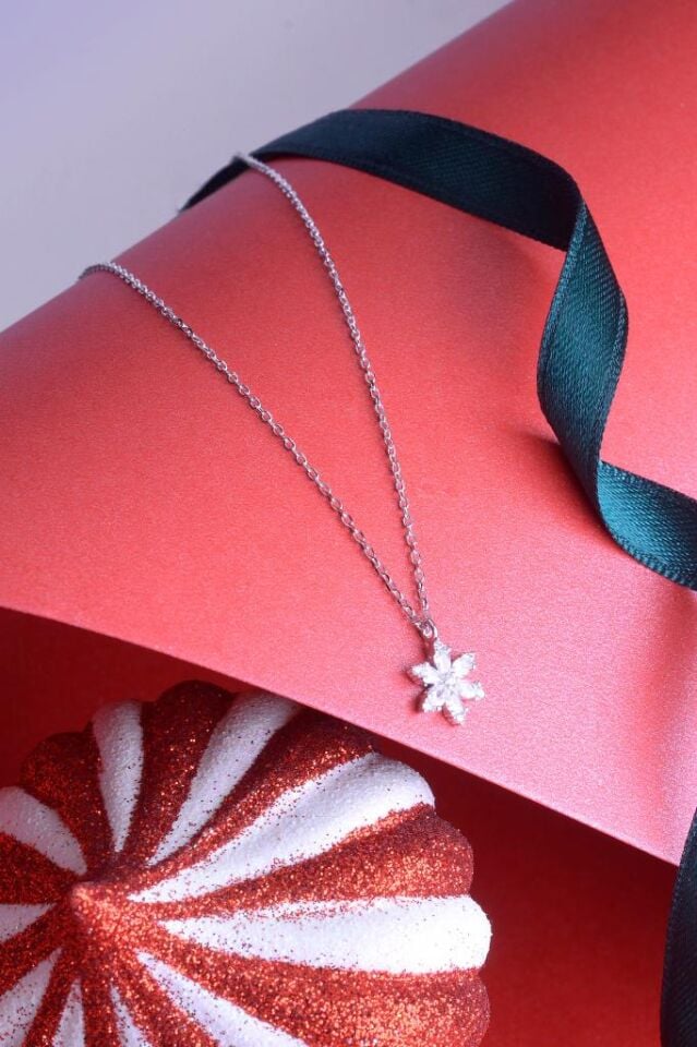 925 Ayar Gümüş Mini Lotus Çiçeği Kolye