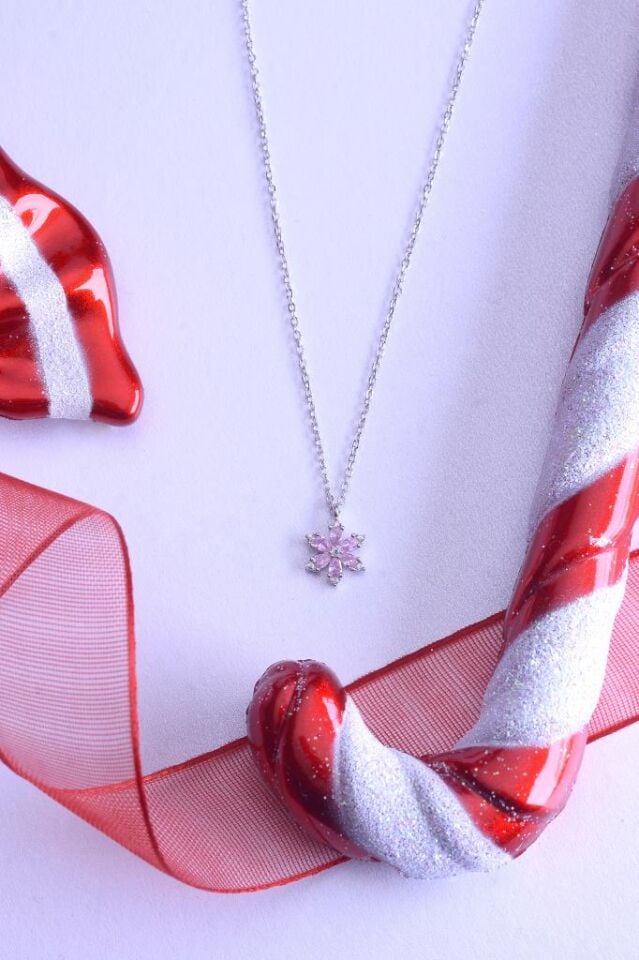 925 Ayar Gümüş Mini Lotus Çiçeği Kolye