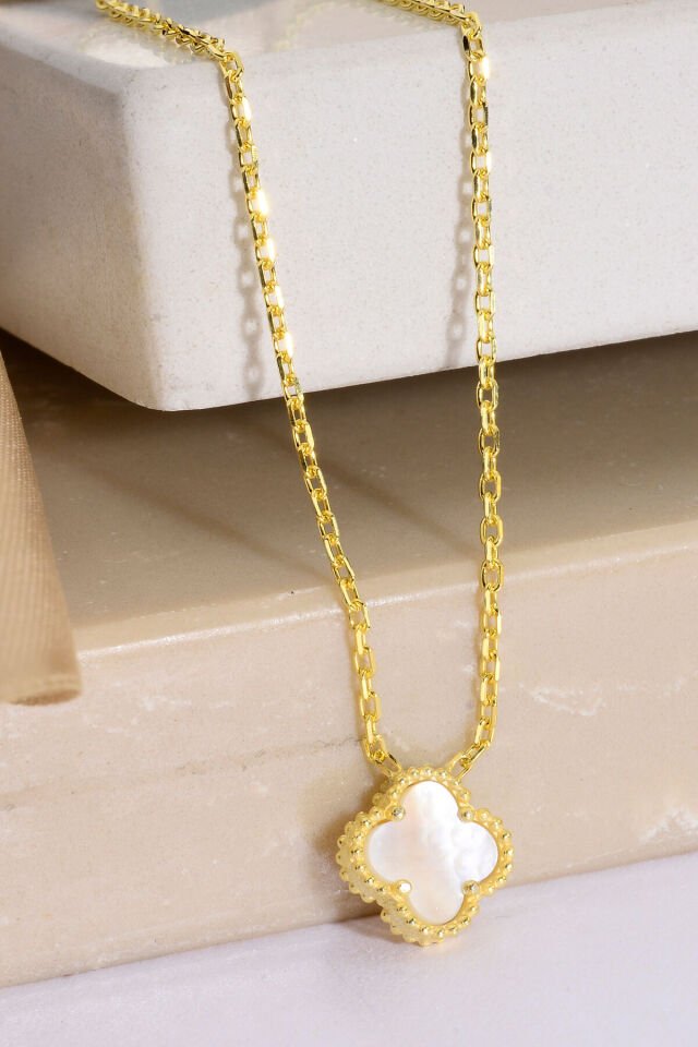 925 Ayar Gümüş Yonca Kolye