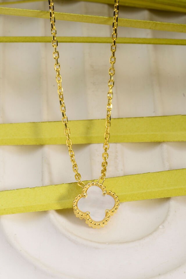 925 Ayar Gümüş Yonca Kolye