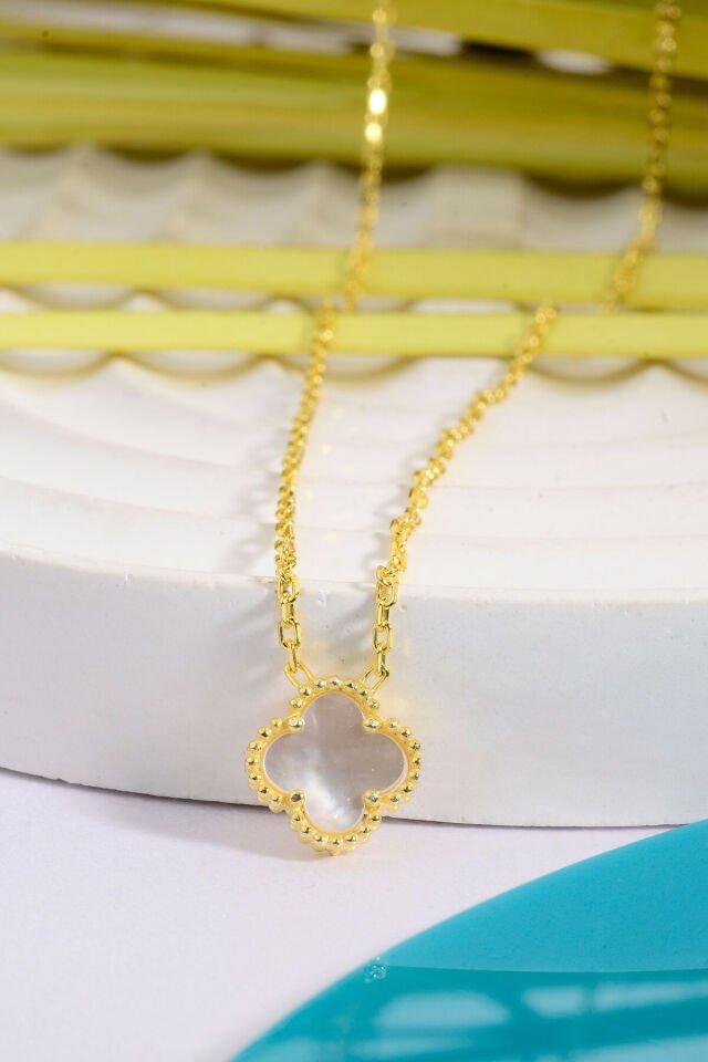 925 Ayar Gümüş Yonca Kolye