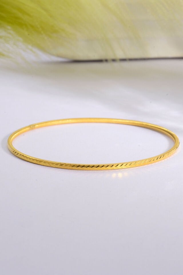 925 Ayar Gümüş Üzeri 22 Ayar Altın Kaplama Başak Ajda Bilezik