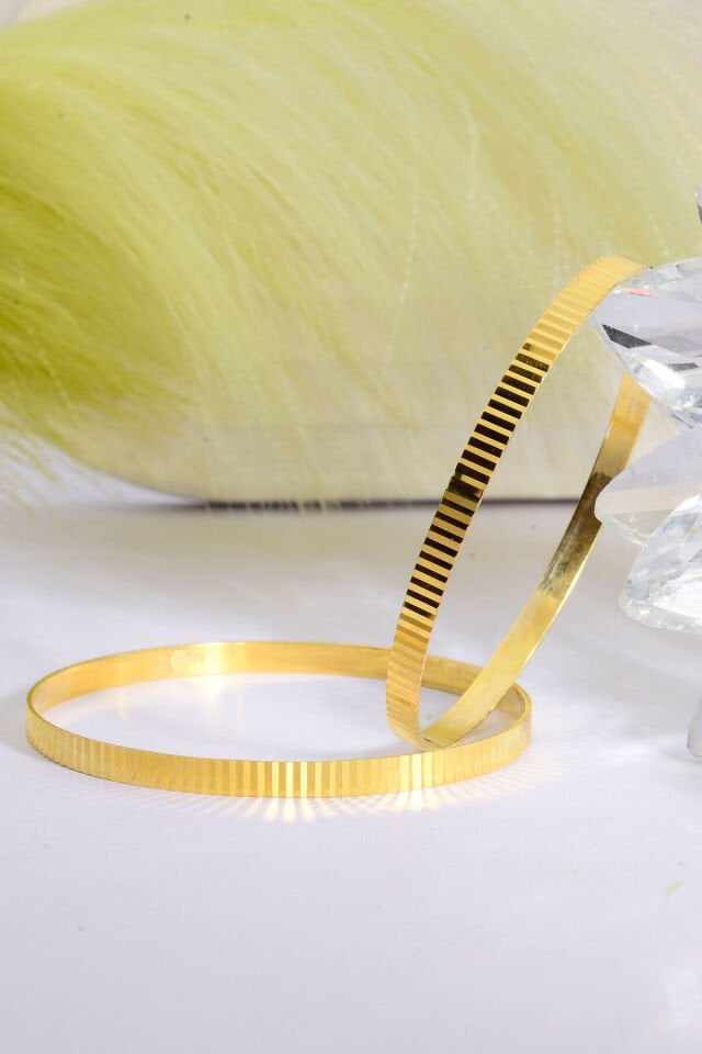 925 Ayar Gümüş Üzeri 22 Ayar Altın Kaplama Aynalı Ajda Bilezik