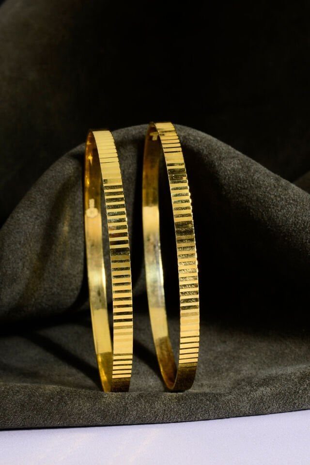 925 Ayar Gümüş Üzeri 22 Ayar Altın Kaplama Aynalı Ajda Bilezik