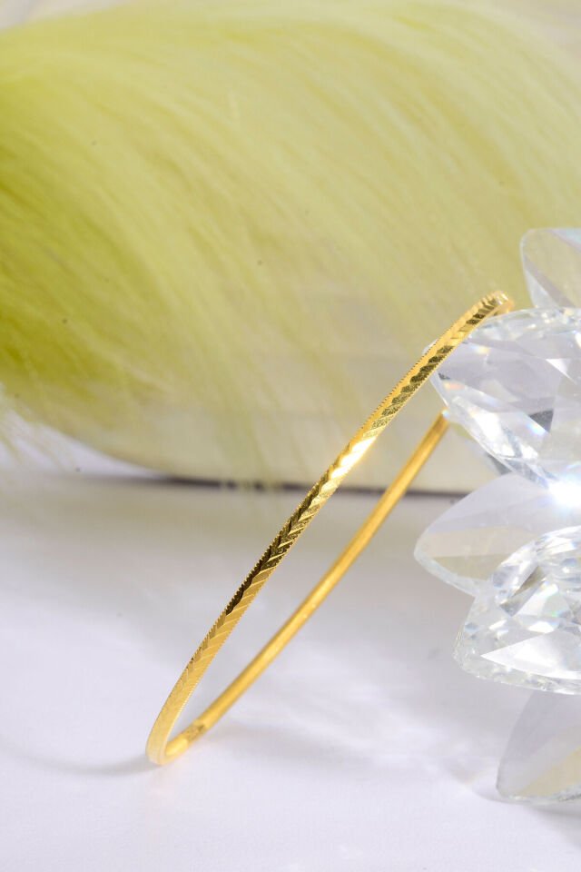 925 Ayar Gümüş Üzeri 22 Ayar Altın Kaplama Başak Ajda Bilezik