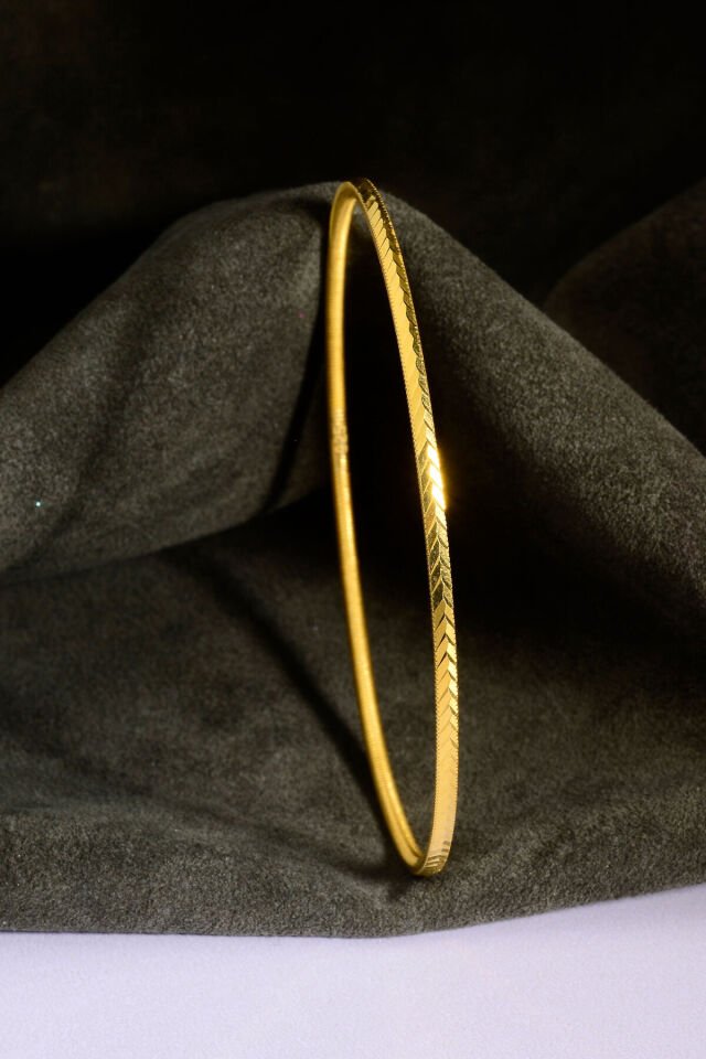 925 Ayar Gümüş Üzeri 22 Ayar Altın Kaplama Başak Ajda Bilezik