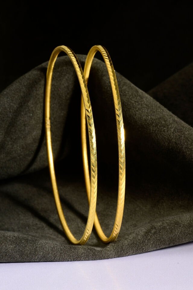 925 Ayar Gümüş Üzeri 22 Ayar Altın Kaplama Başak Ajda Bilezik