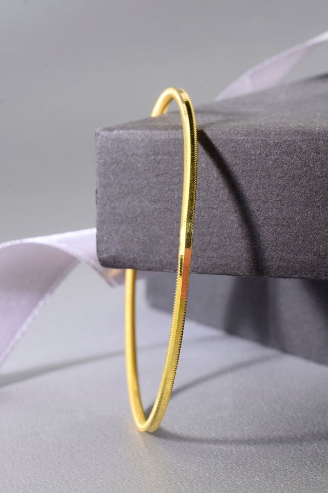 925 Ayar Gümüş Düz Oluklu Ajda Bilezik