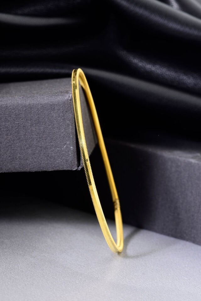 925 Ayar Gümüş Düz Oluklu Ajda Bilezik